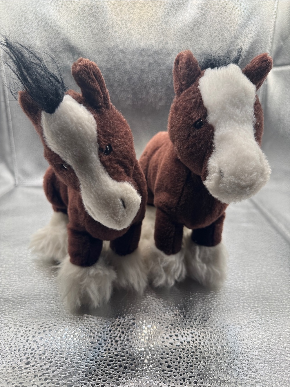 Webkinz Clydesdale Horse Stuffed Toy - Soft Cuddly Kids Toy mid 2000’s